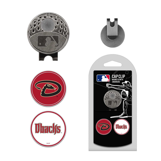 Arizona Diamondbacks Cap Clip With 2 Golf Ball Markers - 757 Sports Collectibles