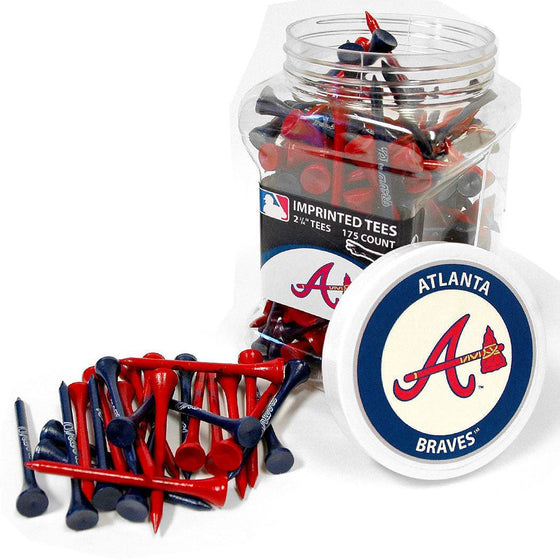 Atlanta Braves Jar Of 175 Golf Tees - 757 Sports Collectibles