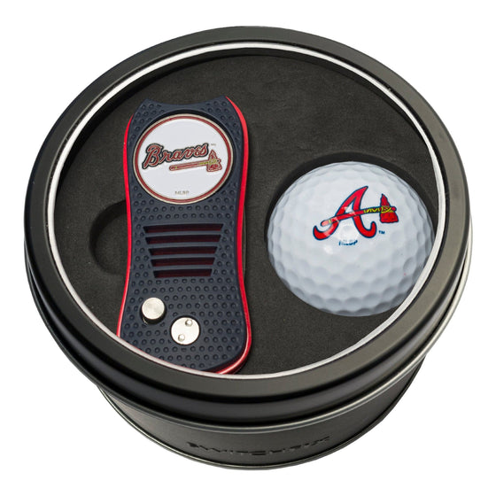 Atlanta Braves Tin Set - Switchfix, Golf Ball - 757 Sports Collectibles