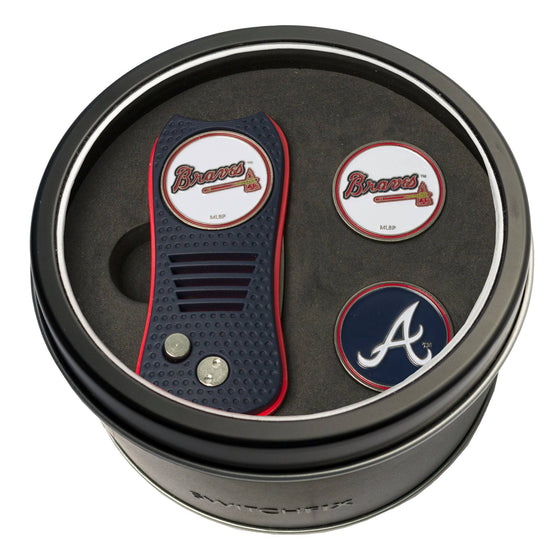 Atlanta Braves Tin Set - Switchfix, 2 Markers - 757 Sports Collectibles