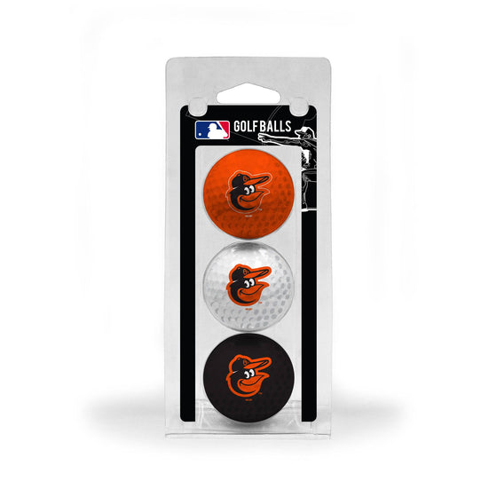 Baltimore Orioles 3 Golf Ball Pack - 757 Sports Collectibles