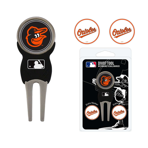 Baltimore Orioles Divot Tool Pack With 3 Golf Ball Markers - 757 Sports Collectibles