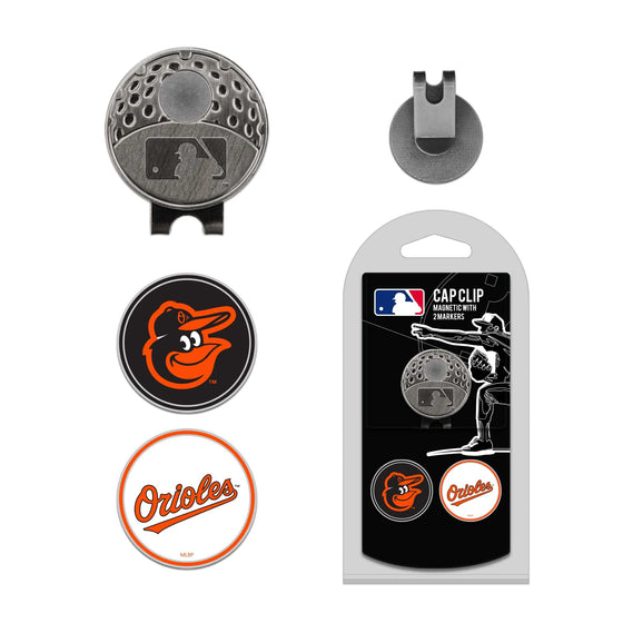 Baltimore Orioles Cap Clip With 2 Golf Ball Markers - 757 Sports Collectibles