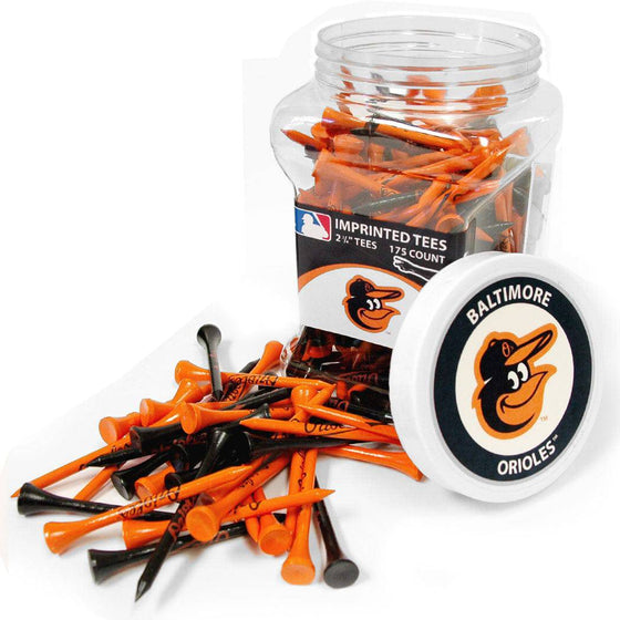 Baltimore Orioles Jar Of 175 Golf Tees - 757 Sports Collectibles