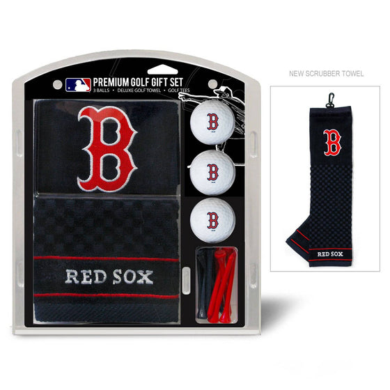 Boston Red Sox Embroidered Golf Towel, 3 Golf Ball, And Golf Tee Set - 757 Sports Collectibles