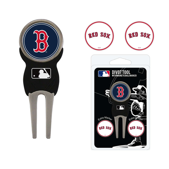 Boston Red Sox Divot Tool Pack With 3 Golf Ball Markers - 757 Sports Collectibles