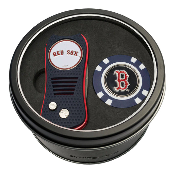 Boston Red Sox Tin Set - Switchfix, Golf Chip - 757 Sports Collectibles