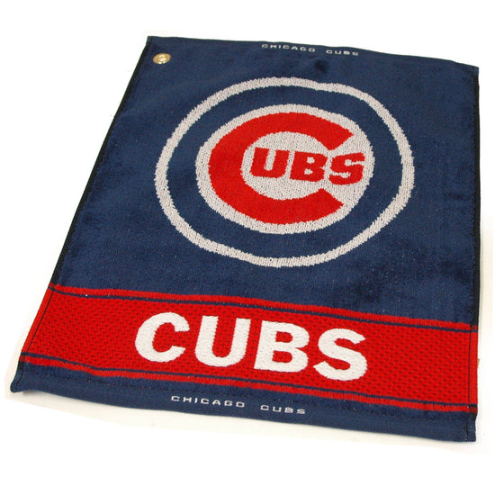 Chicago Cubs Jacquard Woven Golf Towel - 757 Sports Collectibles