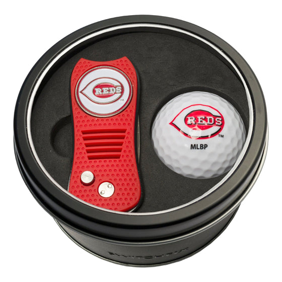 Cincinnati Reds Tin Set - Switchfix, Golf Ball - 757 Sports Collectibles