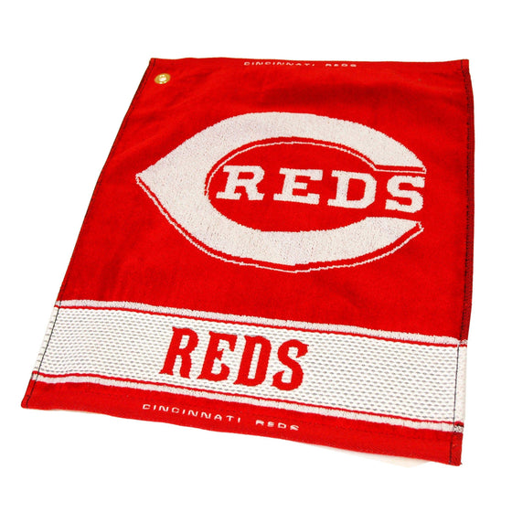 Cincinnati Reds Jacquard Woven Golf Towel - 757 Sports Collectibles