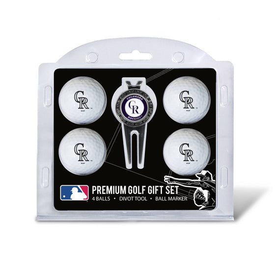 Colorado Rockies 4 Golf Ball And Divot Tool Set - 757 Sports Collectibles