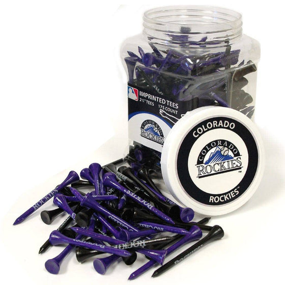 Colorado Rockies Jar Of 175 Golf Tees - 757 Sports Collectibles