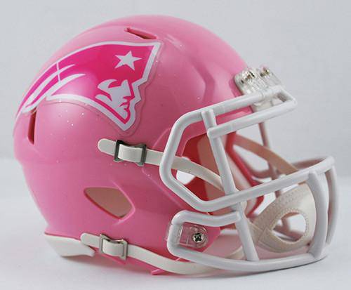 New England Patriots Pink Speed Mini Helmet - 757 Sports Collectibles