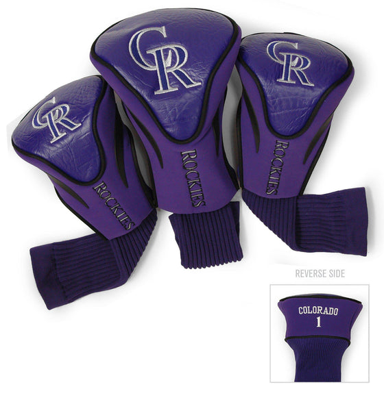 Colorado Rockies 3 Pack Contour Head Covers - 757 Sports Collectibles