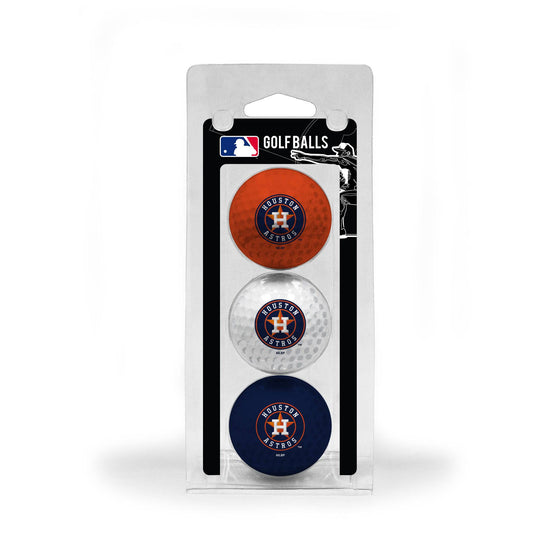 Houston Astros 3 Golf Ball Pack - 757 Sports Collectibles