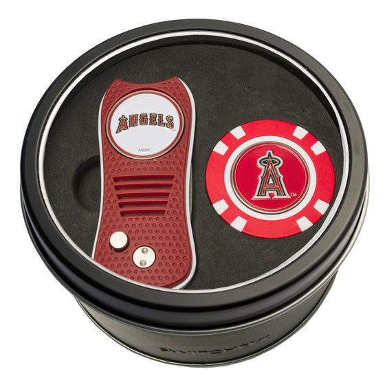 Los Angeles Angels Tin Set - Switchfix, Golf Chip - 757 Sports Collectibles