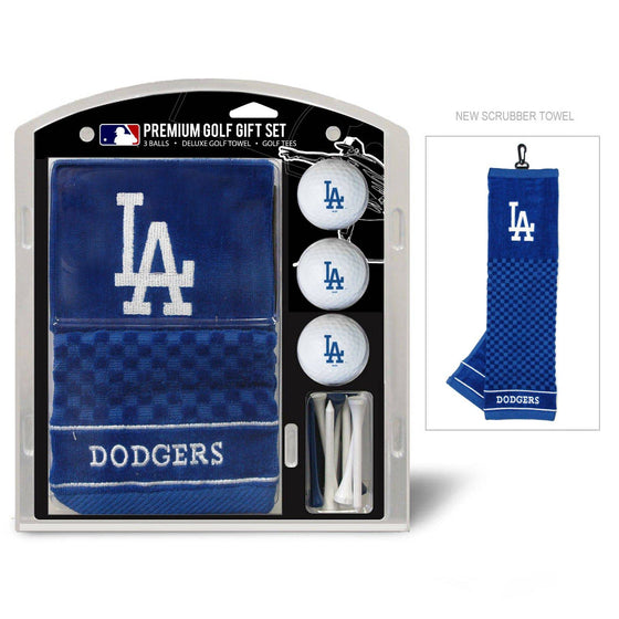 Los Angeles Dodgers Embroidered Golf Towel, 3 Golf Ball, And Golf Tee Set - 757 Sports Collectibles