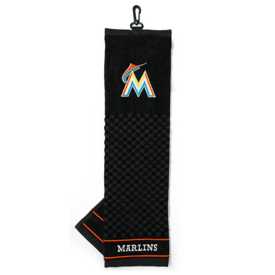 Miami Marlins Embroidered Golf Towel - 757 Sports Collectibles