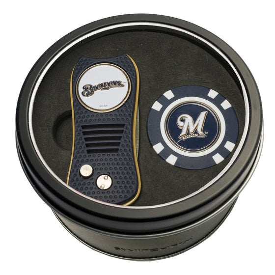 Milwaukee Brewers Tin Set - Switchfix, Golf Chip - 757 Sports Collectibles