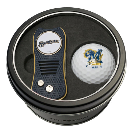 Milwaukee Brewers Tin Set - Switchfix, Golf Ball - 757 Sports Collectibles