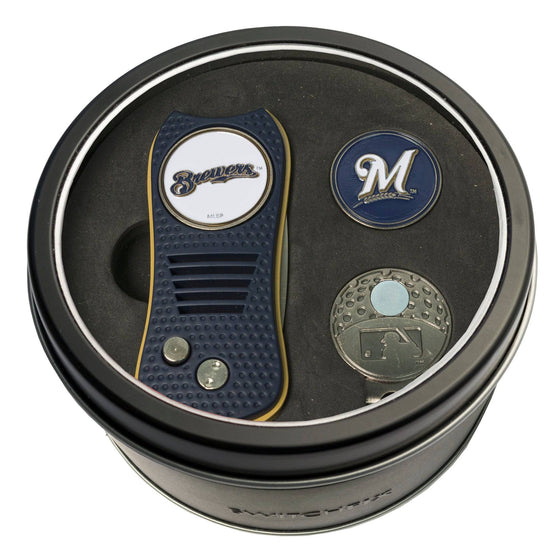 Milwaukee Brewers Tin Set - Switchfix, Cap Clip, Marker - 757 Sports Collectibles