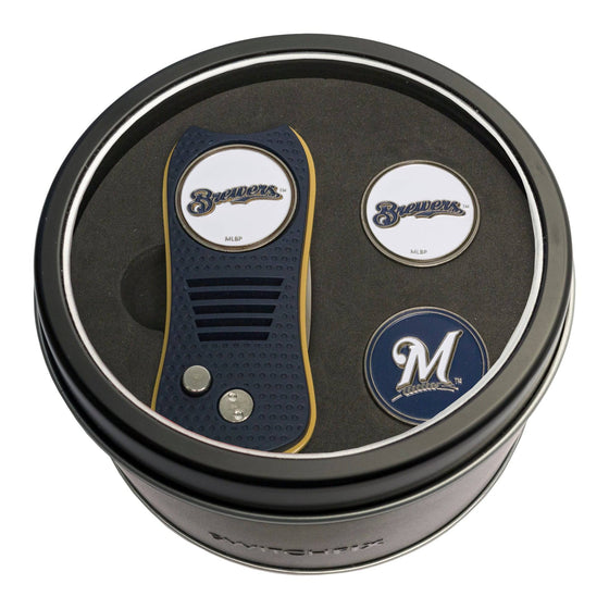 Milwaukee Brewers Tin Set - Switchfix, 2 Markers - 757 Sports Collectibles