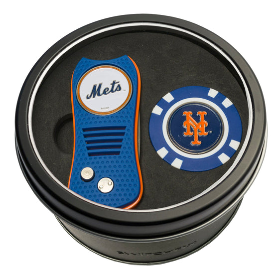 New York Mets Tin Set - Switchfix, Golf Chip - 757 Sports Collectibles