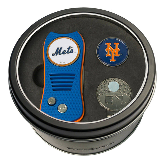 New York Mets Tin Set - Switchfix, Cap Clip, Marker - 757 Sports Collectibles