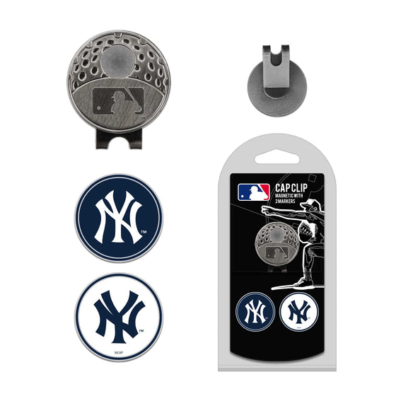 New York Yankees Cap Clip With 2 Golf Ball Markers - 757 Sports Collectibles