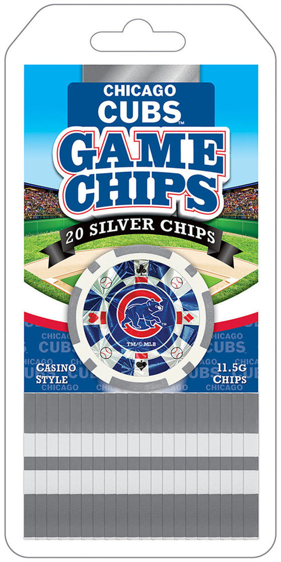 Chicago Cubs 20 Piece MLB Poker Chips - Silver Edition