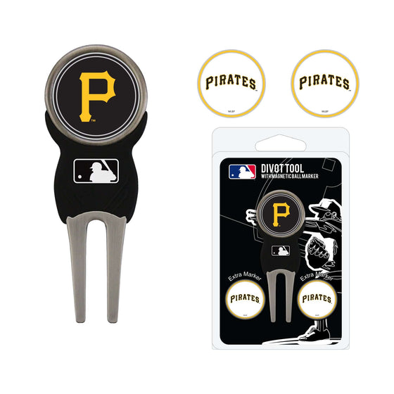 Pittsburgh Pirates Divot Tool Pack With 3 Golf Ball Markers - 757 Sports Collectibles