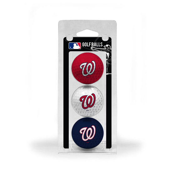 Washington Nationals 3 Golf Ball Pack - 757 Sports Collectibles