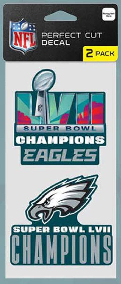 Philadelphia Eagles Super Bowl LVII 4x4 Decal 2 Pack 