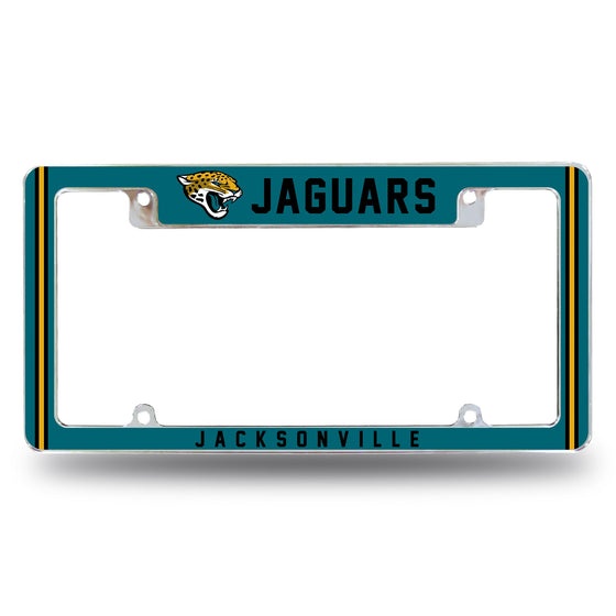 Jaguars Alternate Design All Over Chrome Frame - Top Oriented