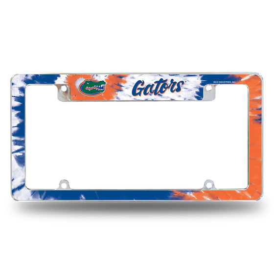 Florida University - Tie Dye Design - All Over Chrome Frame (Top Oriented)