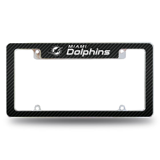 Dolphins - Carbon Fiber Design - All Over Chrome Frame