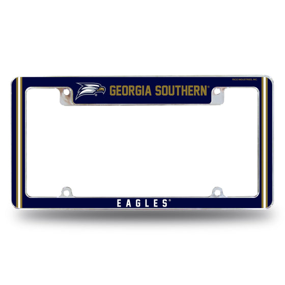 Georgia Southern Alternate Design All Over Chrome Frame - Top Oriented