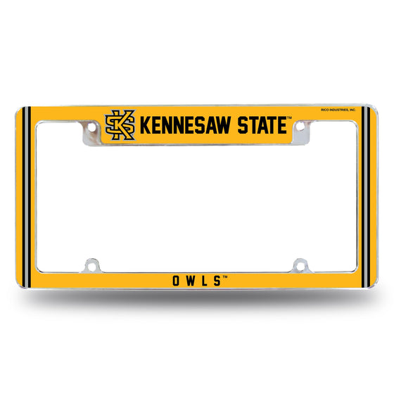 Kennesaw State Alternate Design All Over Chrome Frame - Top Oriented