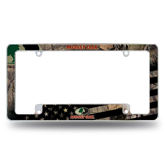 Mossy Oak - Break Up Country / American Flag - All Over Chrome Frame (Bottom Oriented)