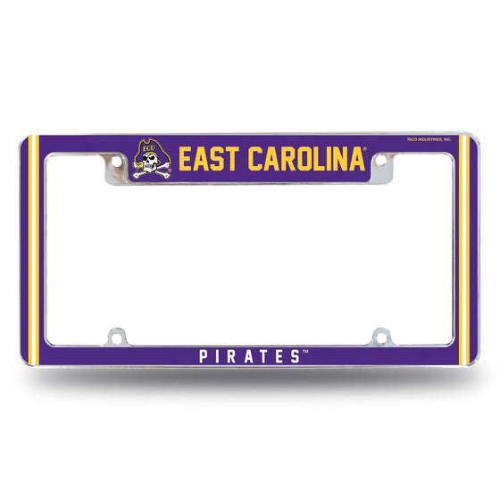 East Carolina Alternate Design All Over Chrome Frame - Top Oriented