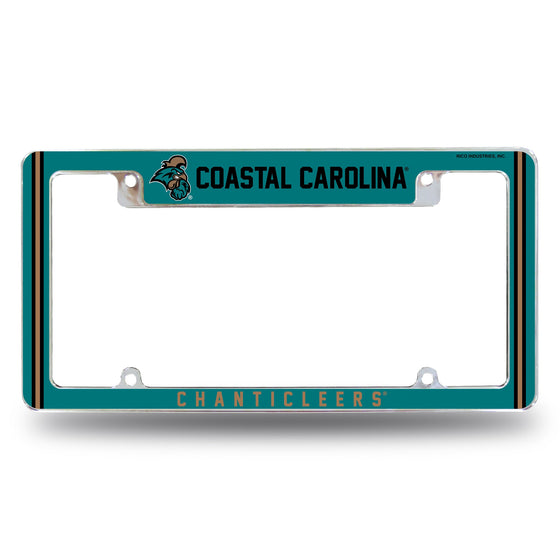 Coastal Carolina Alternate Design All Over Chrome Frame - Top Oriented