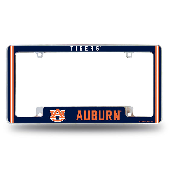 Auburn Tigers Alternate Design All Over Chrome Frame - Bottom Oriented