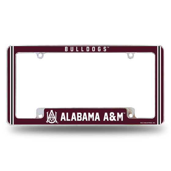 Alabama A&M Alternate Design All Over Chrome Frame - Bottom Oriented