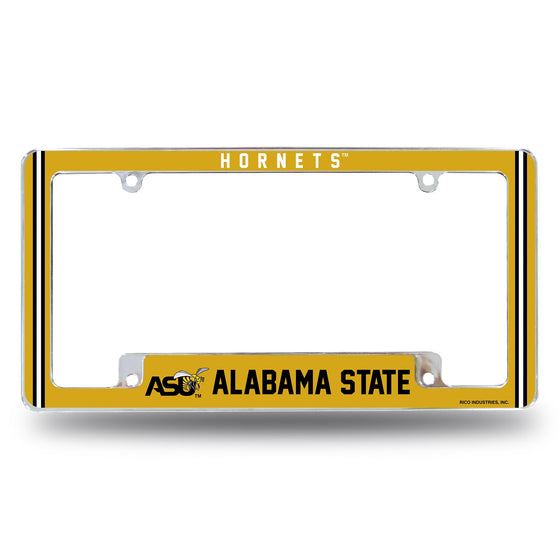 Alabama State Alternate Design All Over Chrome Frame - Bottom Oriented