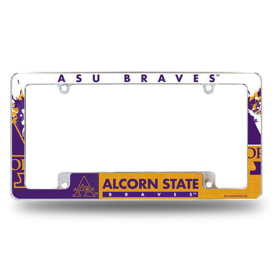 Alcorn State All Over Chrome Frame (Bottom Oriented)