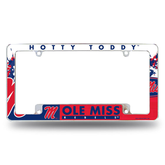 Mississippi Rebels University All Over Chrome Frame (Bottom Oriented)