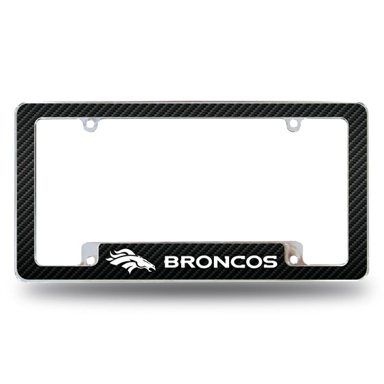 Broncos - Carbon Fiber Design - All Over Chrome Frame