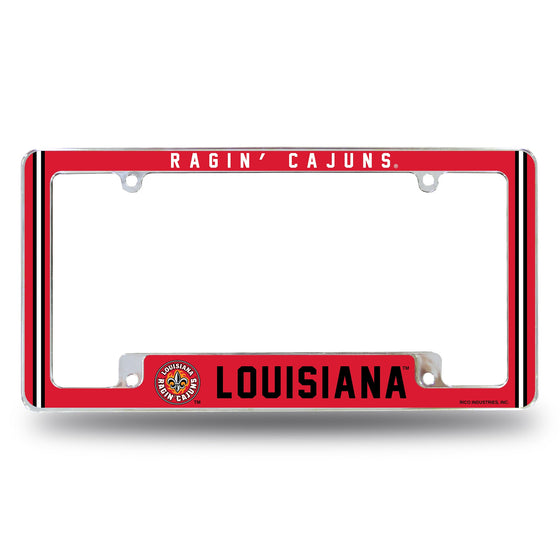 Louisiana Lafayette Alternate Design All Over Chrome Frame - Bottom Oriented