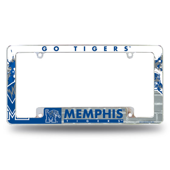 Memphis Tigers All Over Chrome Frame (Bottom Oriented)