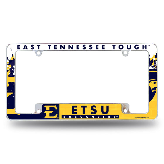 East Tennessee State All Over Chrome Frame (Bottom Oriented)